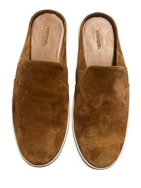 Vince Blair Suede Mule Sneakers Brown Slip On Platform Casual US 8.5